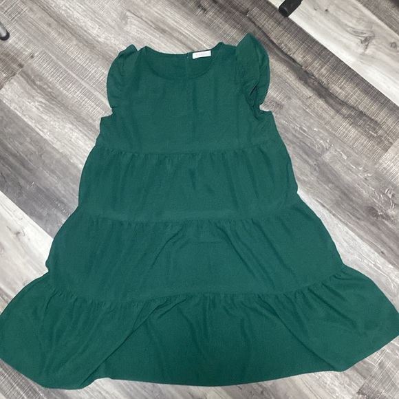 NWOT Dark Green Medium Midi Short sleeves Women Dress - Picture 6 of 6